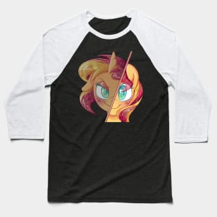 Sunset Shimmer - Two Halves Baseball T-Shirt